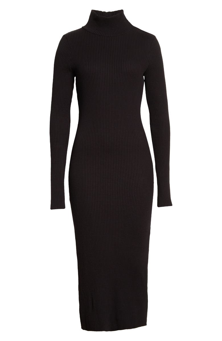 The Range Jumbo Stark Thermal Turtleneck Midi Dress, Alternate, color, 