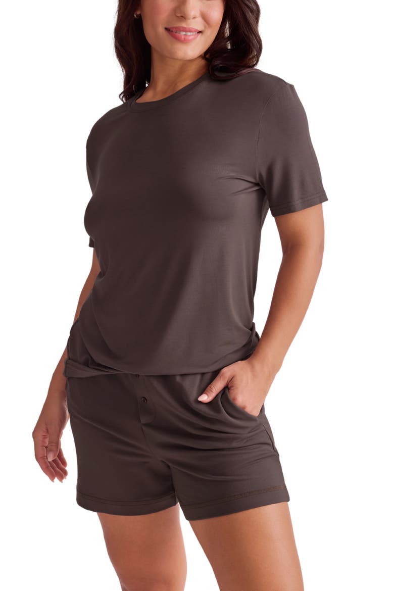 Made for You Boyfriend Boxer Sleep Shorts, Alternate, color, ESPRESSO