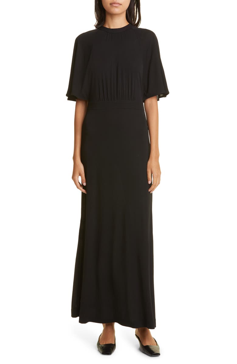 TOTEME Elbow Sleeve Jersey Dress, Main, color, 