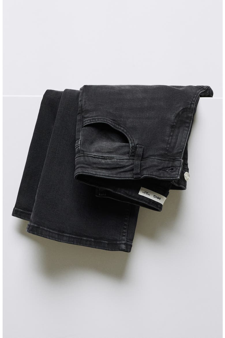 Low Rise Flare Jeans, Alternate, color, BLACK DENIM