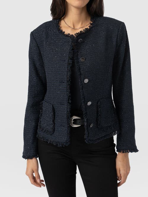 Saint + Sofia Ashby Jacket In Blue