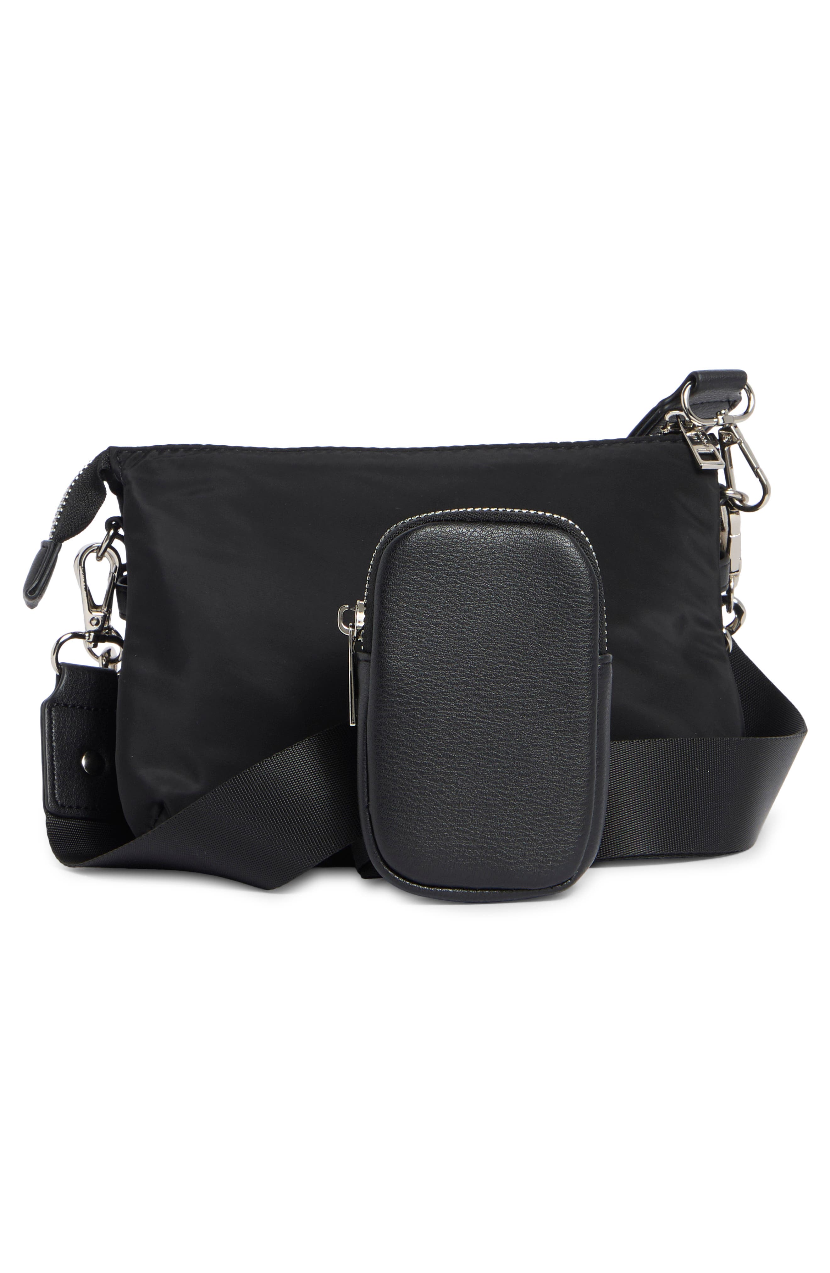 Madden Girl Polyester Crossbody Bag, Alternate, color, Black