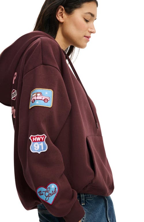 Cotton On Premium Oversized Graphic Hoodie In Brown
