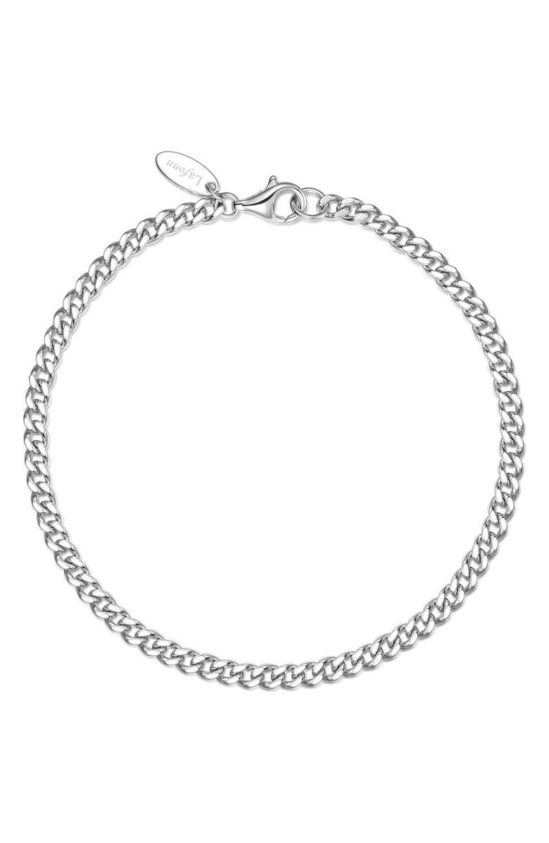 Lafonn Small Cleo Cuban Chain Bracelet, Main, color, Silver