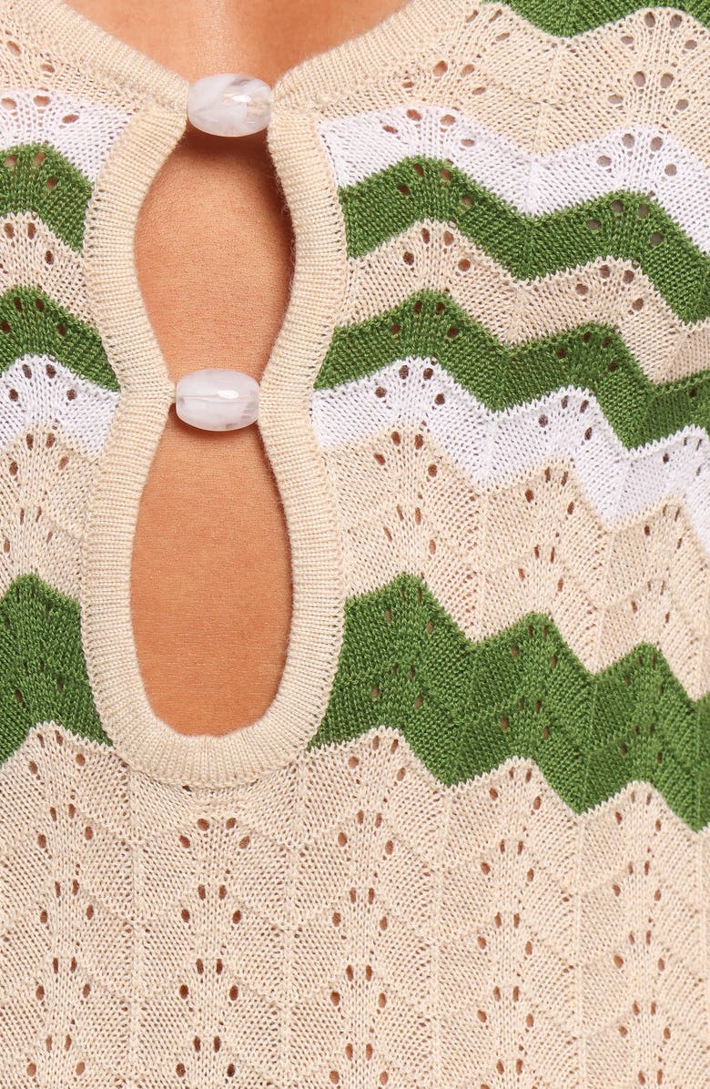 Hubert Chevron Pointelle Knit Maxi Dress