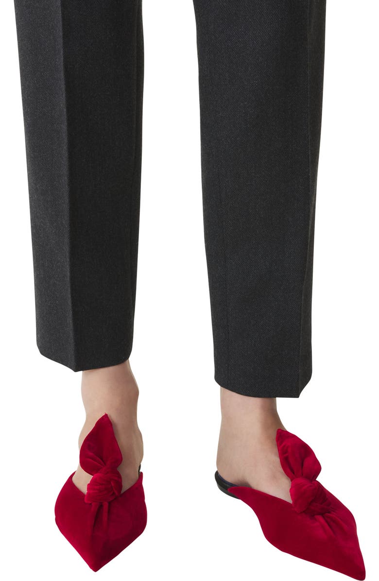 Lanvin Midnight Step Velvet Bow Mule, Alternate, color,