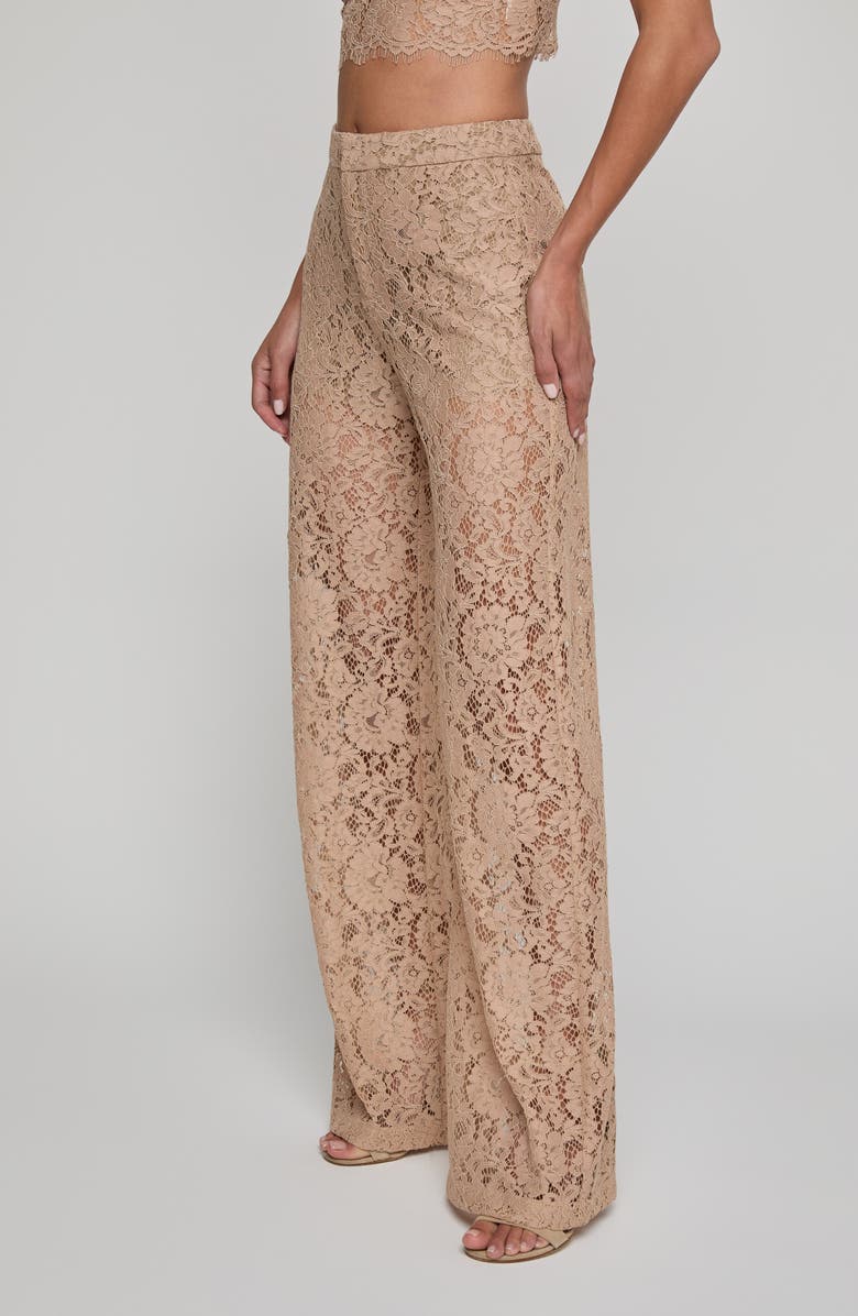 L'AGENCE Livvy High Waist Lace Straight Leg Pants, Alternate, color, 