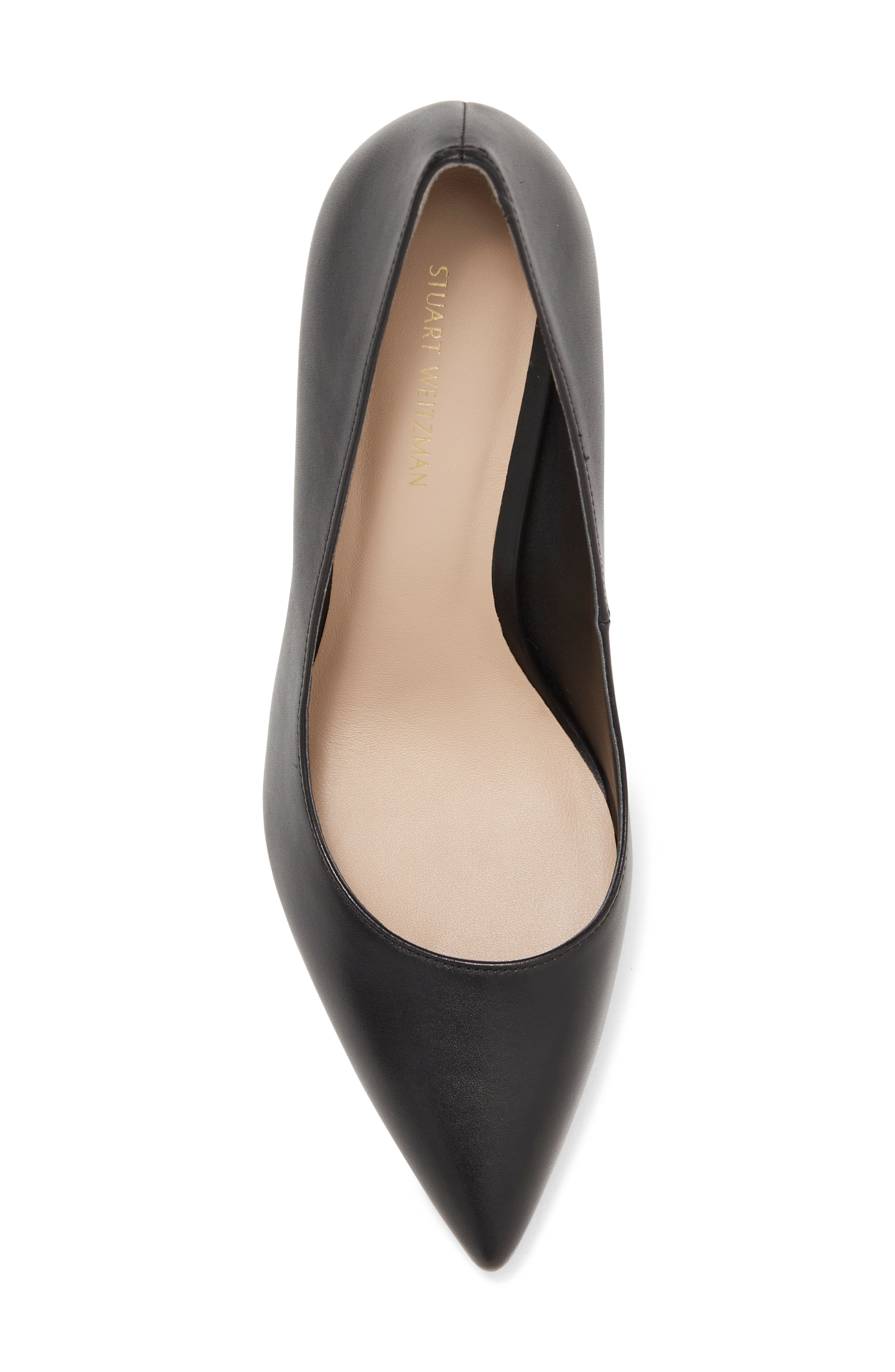 Stuart Weitzman Leigh 95 Pointed Toe Pump, Alternate, color, Black