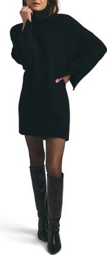 Favorite Daughter The St. James Long Sleeve Wool & Cashmere Blend Turtleneck Sweater Dress