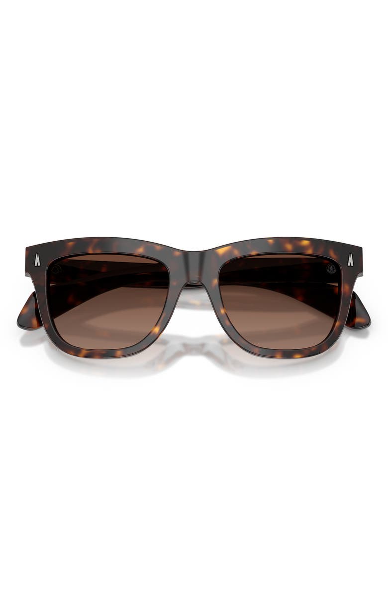 Moncler Bronzz 52mm Polarized Gradient Pillow Sunglasses, Alternate, color, Havana / Polar Light Brown