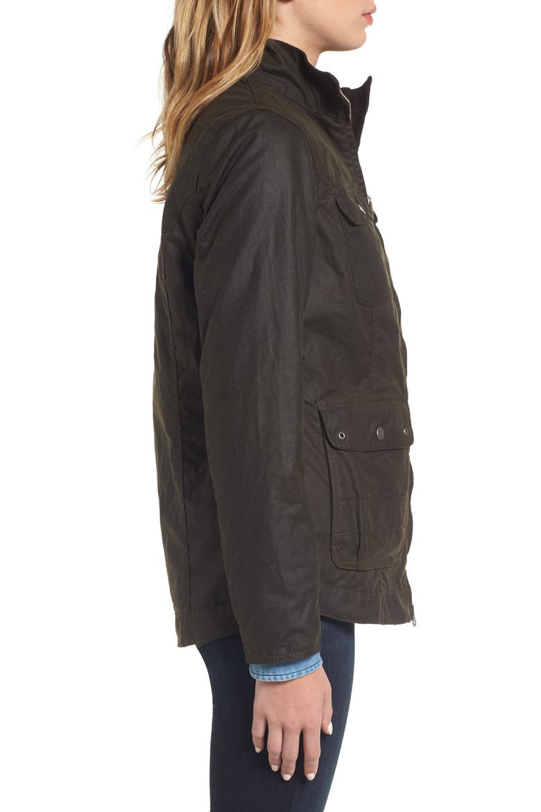 Filey Water Resistant Waxed Canvas Jacket, Alternate, color, OLIVE