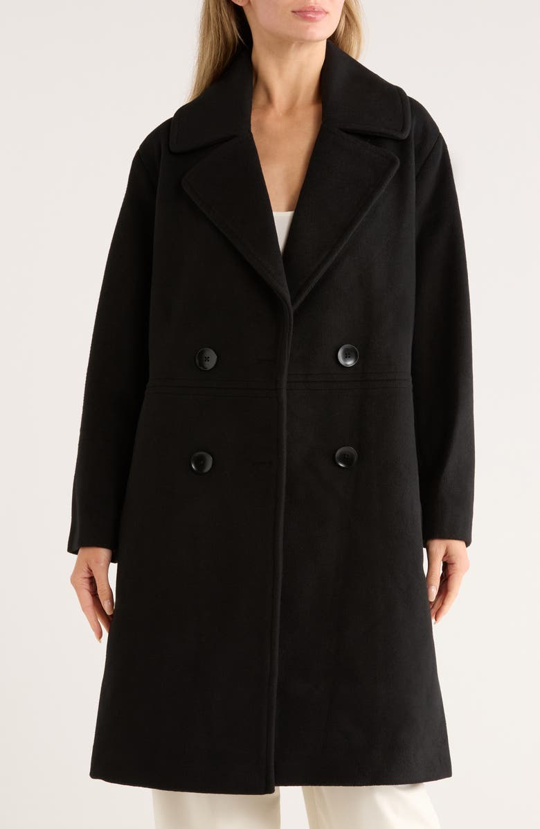 Bernardo Longline Coat, Alternate, color, Black