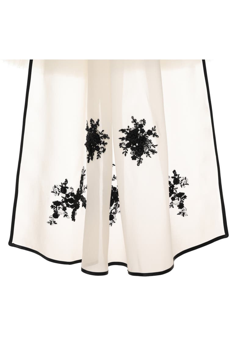 Rosienne Tulle Overlay Floral Applique Dress, Alternate, color, ivory