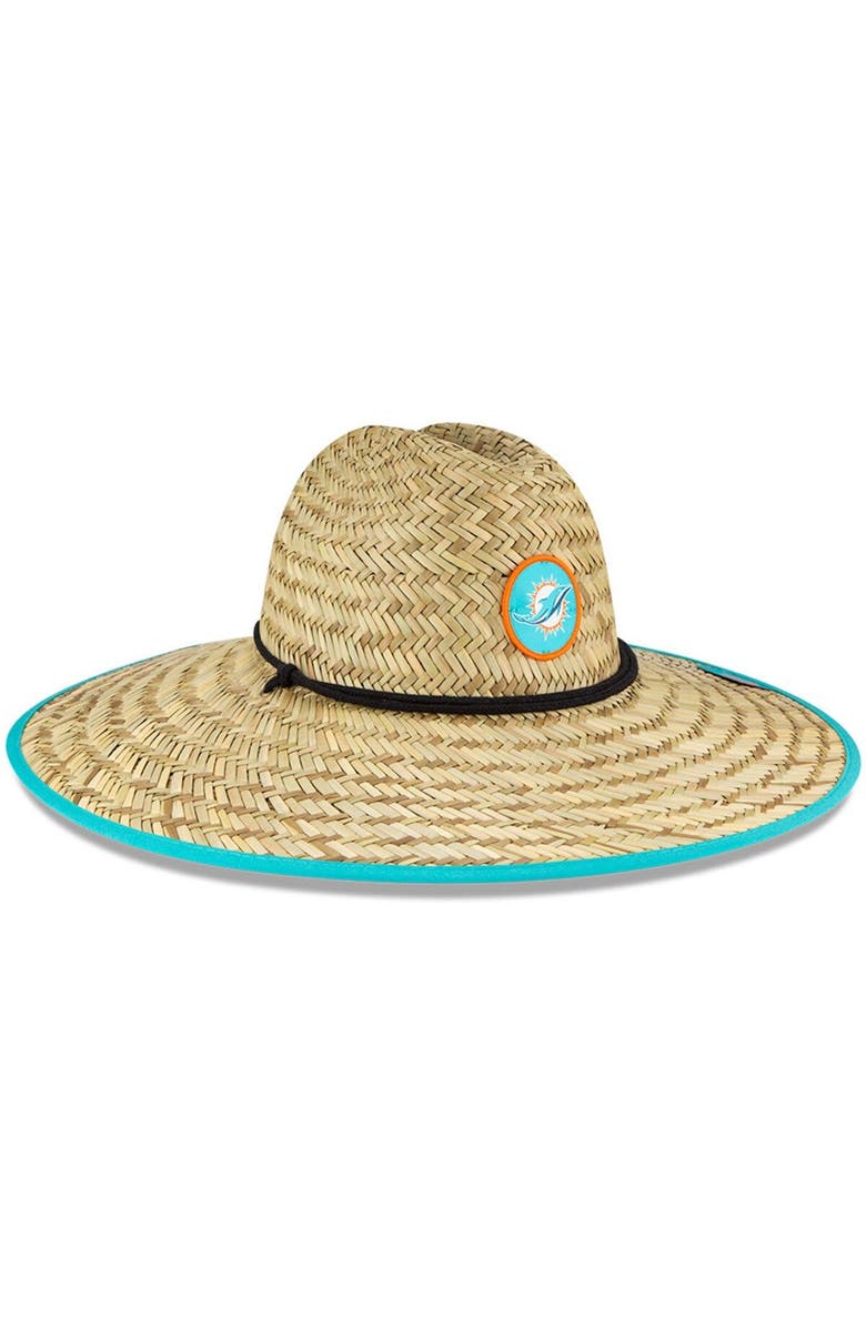 New Era Men's New Era Natural Miami Dolphins NFL Training Camp Official Straw Lifeguard Hat, Alternate, color, 