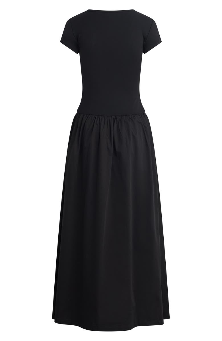 Favorite Daughter The Madison Mixed Media Dress, Alternate, color, Black