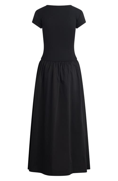 Favorite Daughter The Madison Mixed Media Dress In Black
