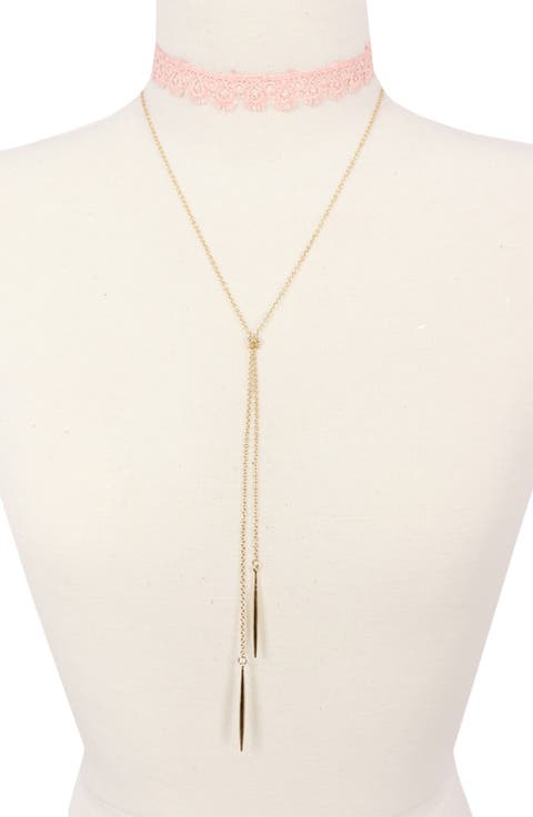 Olivia Welles Touch of Lace Choker Necklace