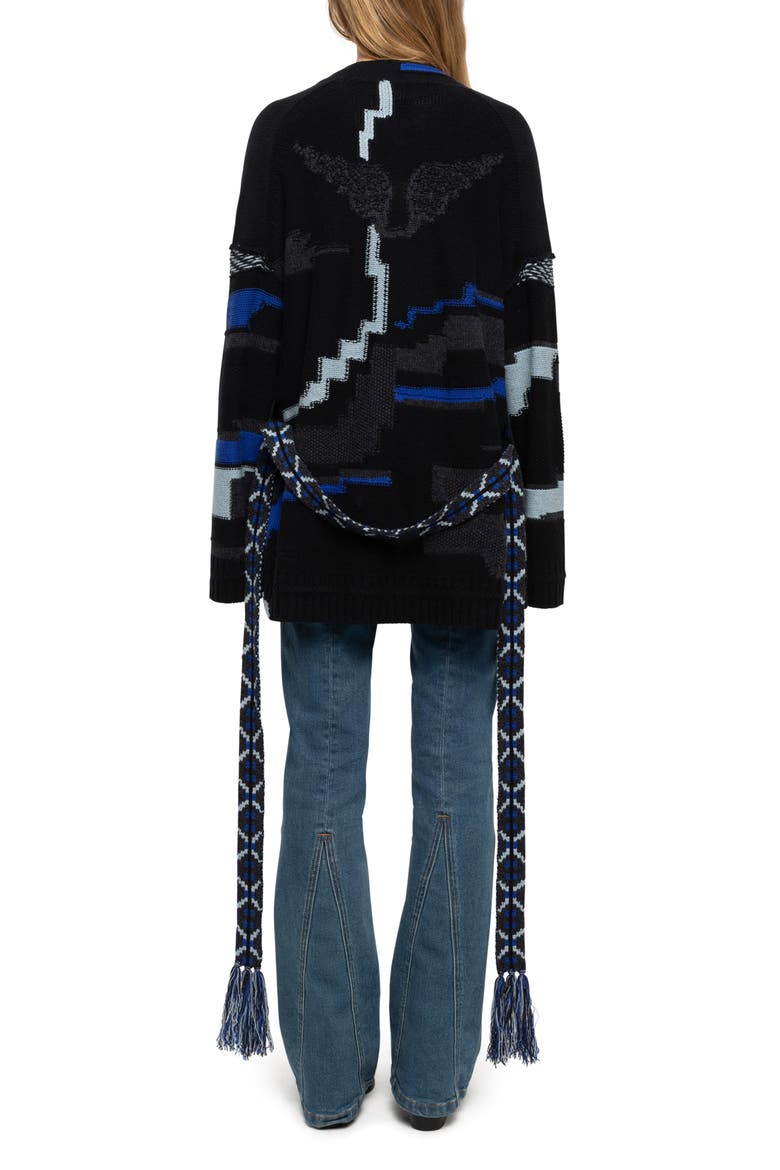 Tie Waist Cardigan, Alternate, color, ANTHRACITE