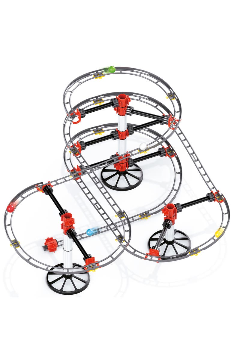 Quercetti Skyrail Starter Set 94pc Rollercoaster Marble Ball Run, STEM Building, Alternate, color, 