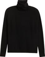 Griffen Layered Look Wool & Cashmere Turtleneck Sweater