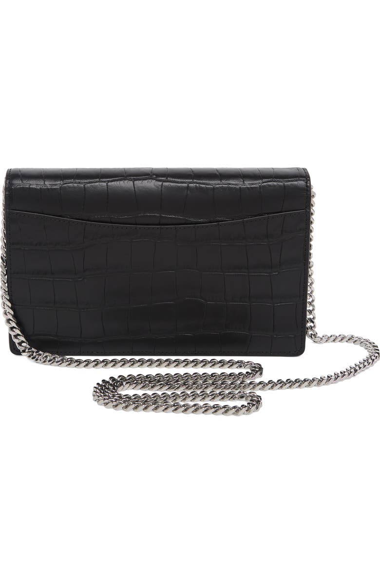 Marc Jacobs Party On a Chain Croc Embossed Leather Shoulder Bag, Alternate, color,
