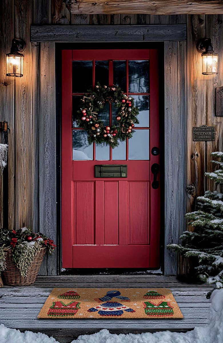 Holiday Sweaters Coir Doormat