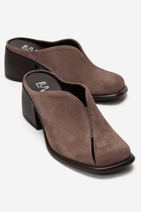 Ardent Leather Block Heel Mule