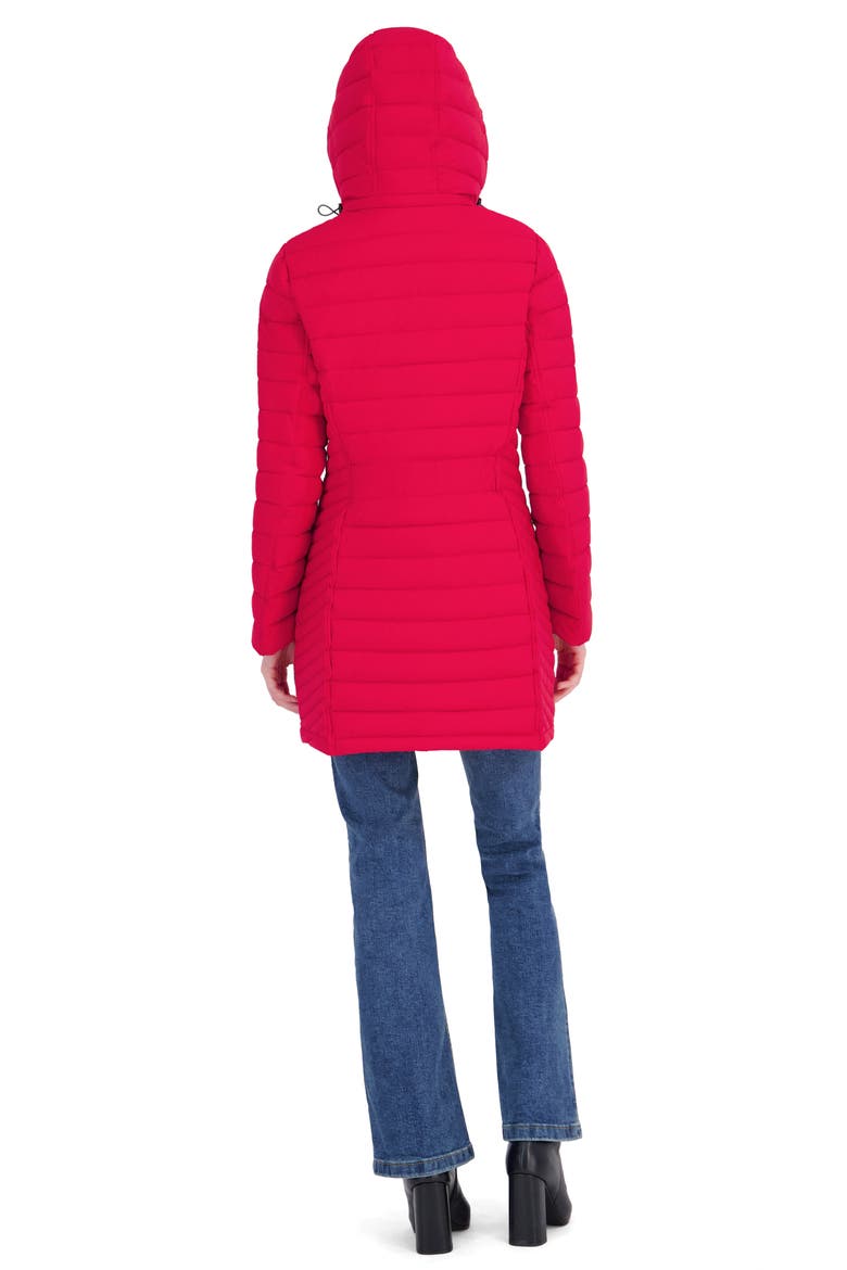 Water Resistant Stretch Puffer Coat, Alternate, color, NAUTICA RED