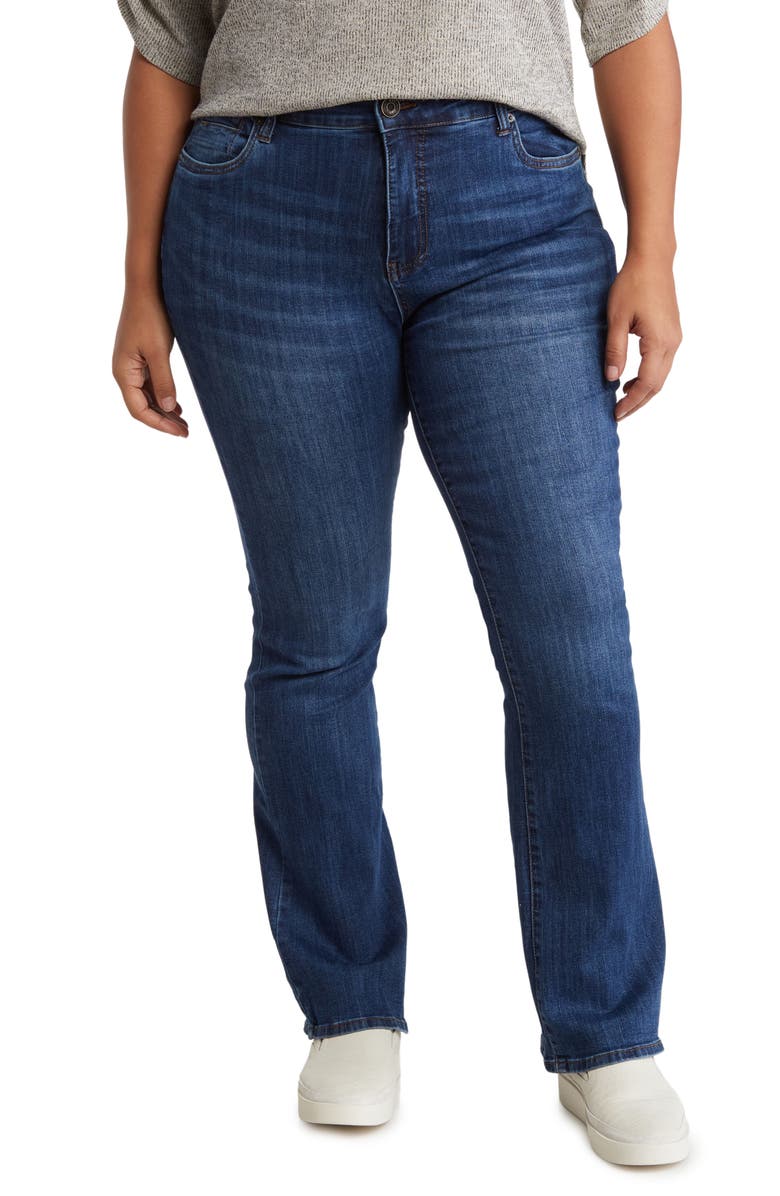 KUT from the Kloth Nicole High Waist Bootcut Jeans, Main, color, Watsonia W/Dk S