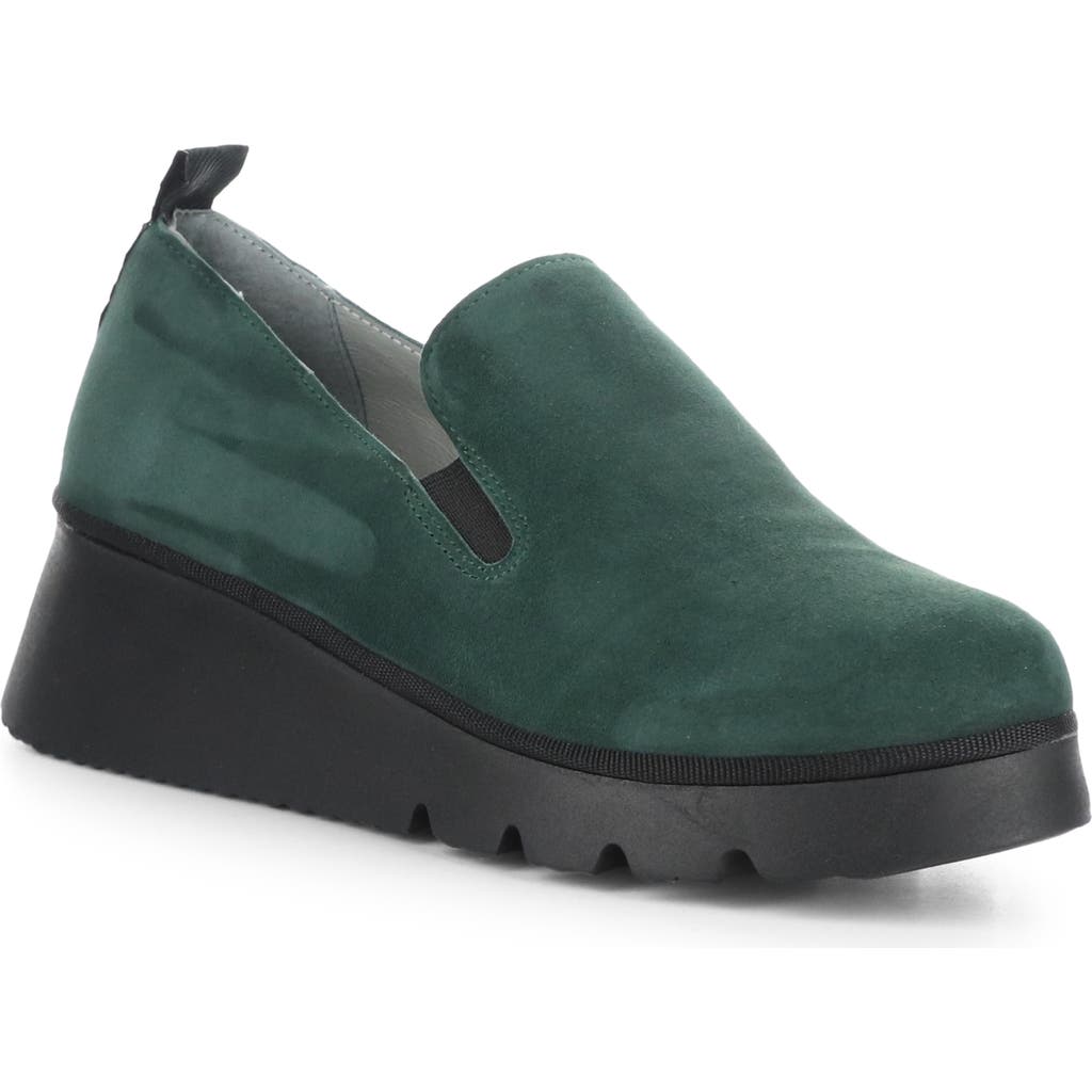 Fly London Pece Wedge Loafer In Green