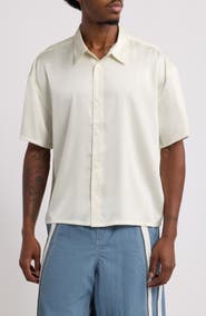 Elwood Short Sleeve Satin Button-Up Shirt