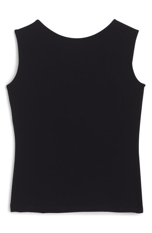 Madewell Low-back Cap-sleeve Tee In Jet Black
