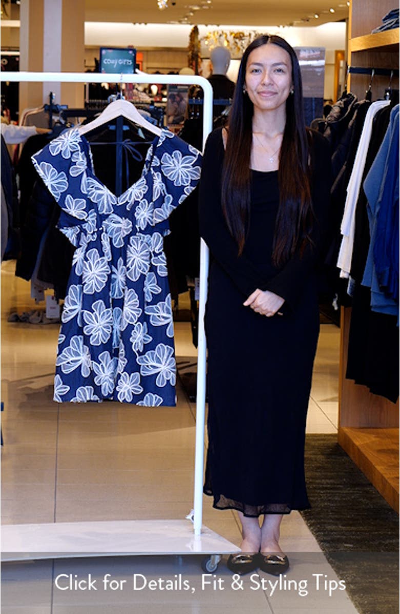 Lilah Embroidered Mini Sundress, sales video thumbnail