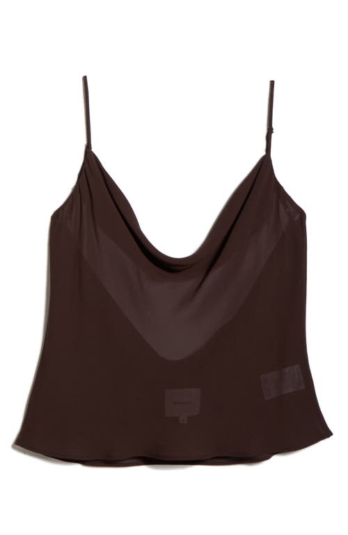 Reformation Astra Floral Cowl Neck Camisole In Brown