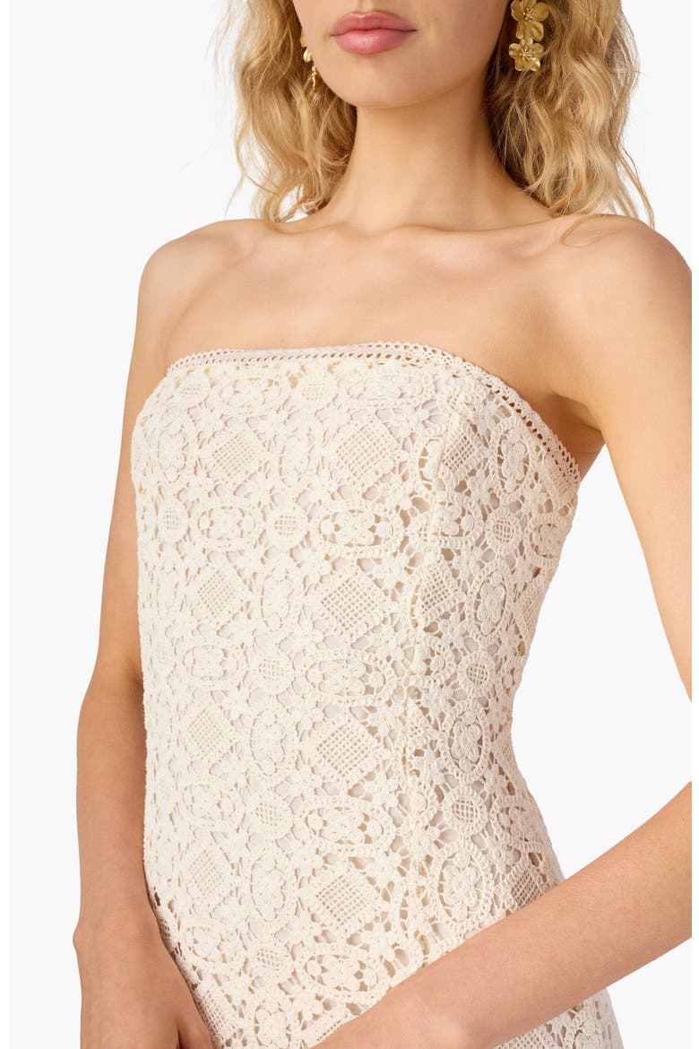 Lisboa Strapless Midi Dress, Alternate, color, CERAMIC