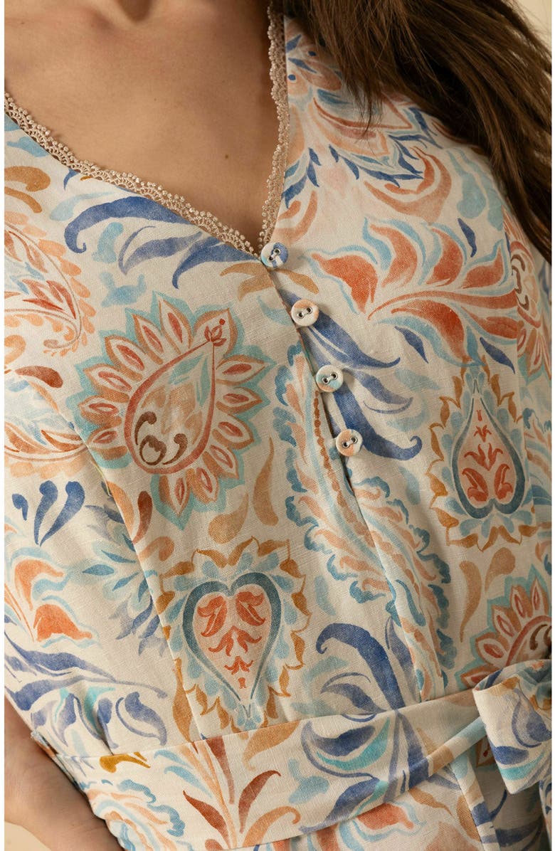 Hale Bob Faye Linen Dress, Alternate, color, 