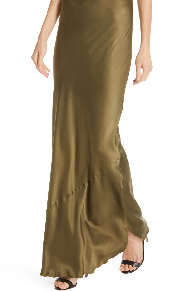 Nili Lotan Silk Camisole Gown, Alternate, color, 