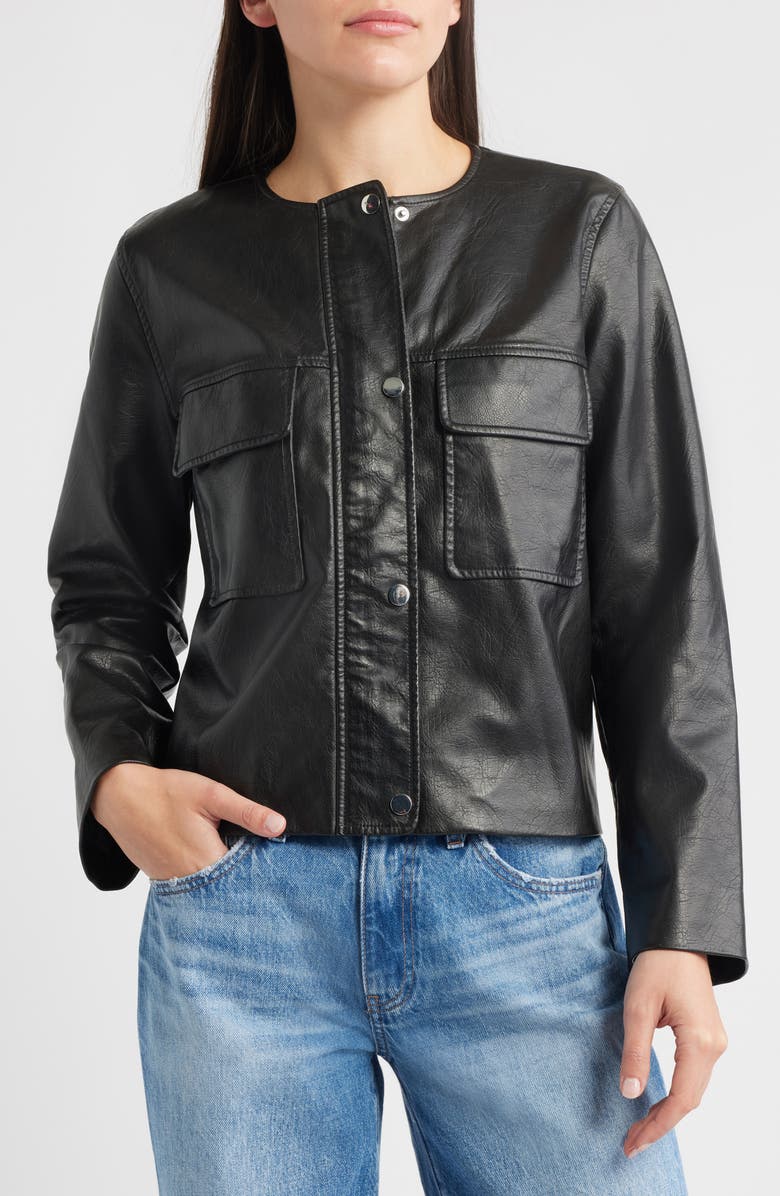 Rails Inka Faux Leather Jacket, Alternate, color, Black