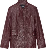 Zadig & Voltaire Veryn Cuir Crinkled Leather Jacket