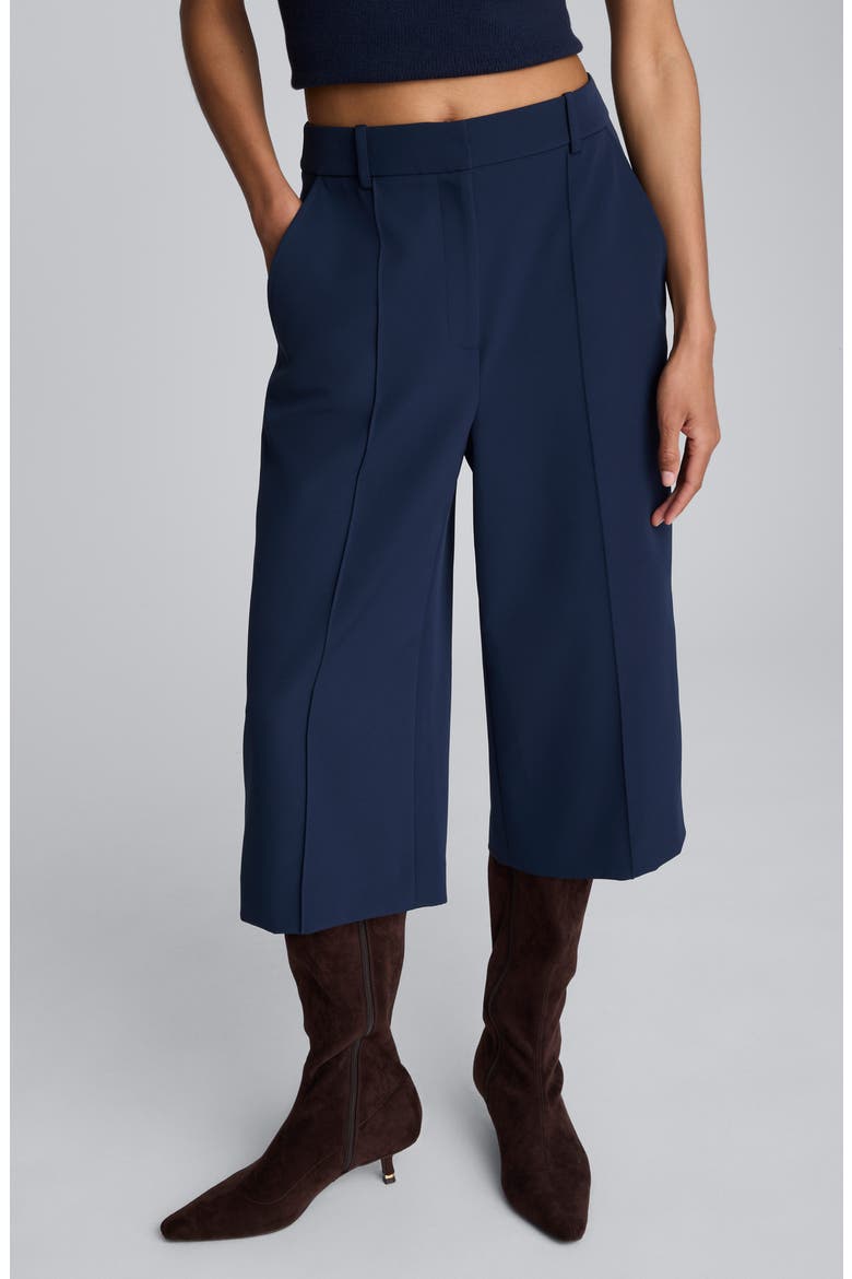 Pintuck Cullottes, Main, color, DARK NAVY