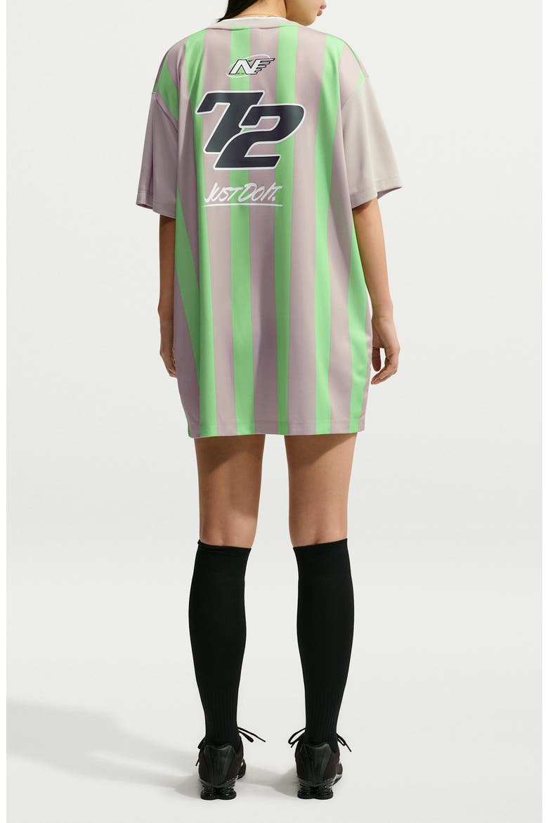 Sporty T-Shirt Dress, Alternate, color, CREAM II/ ILLUSION GREEN