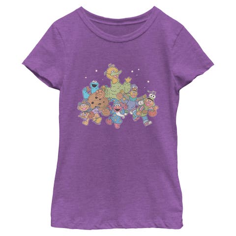 Girl's Sesame Street Trick Or Treat With Elmo And His Friends  Graphic T-Shirt