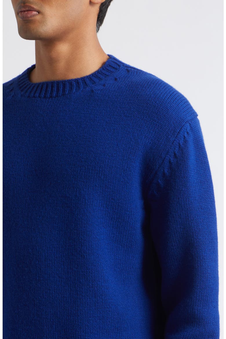 Virgin Wool & Cashmere Crewneck Sweater, Alternate, color, UBV ROYAL BLUE