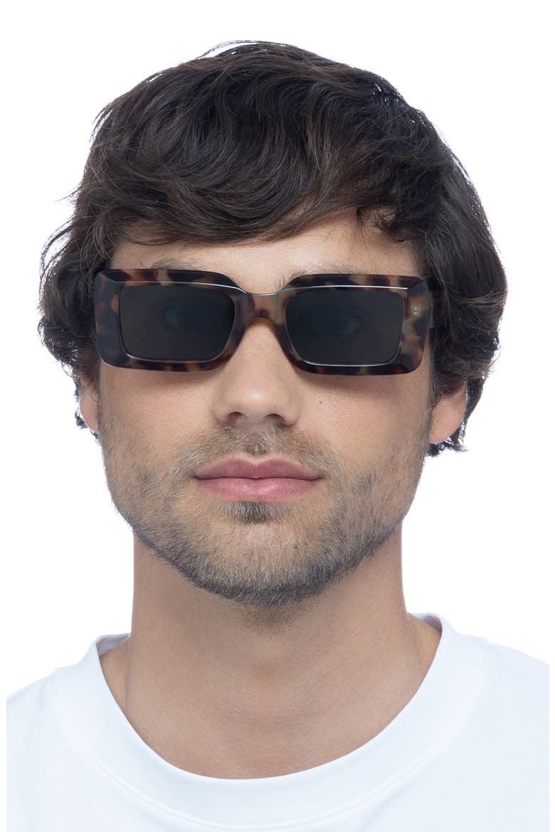 Parallax 50mm Rectangular Sunglasses, Alternate, color, DARK TORT
