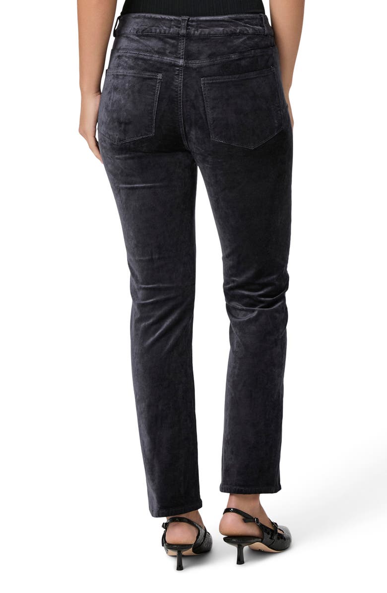 PAIGE Cindy Twist Seam High Waist Ankle Straight Leg Velvet Pants, Alternate, color, Calico Blue