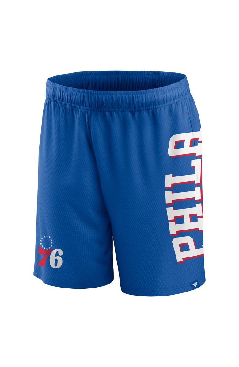 FANATICS Men's Fanatics Branded Royal Philadelphia 76ers Post Up Mesh Shorts, Alternate, color, Royal