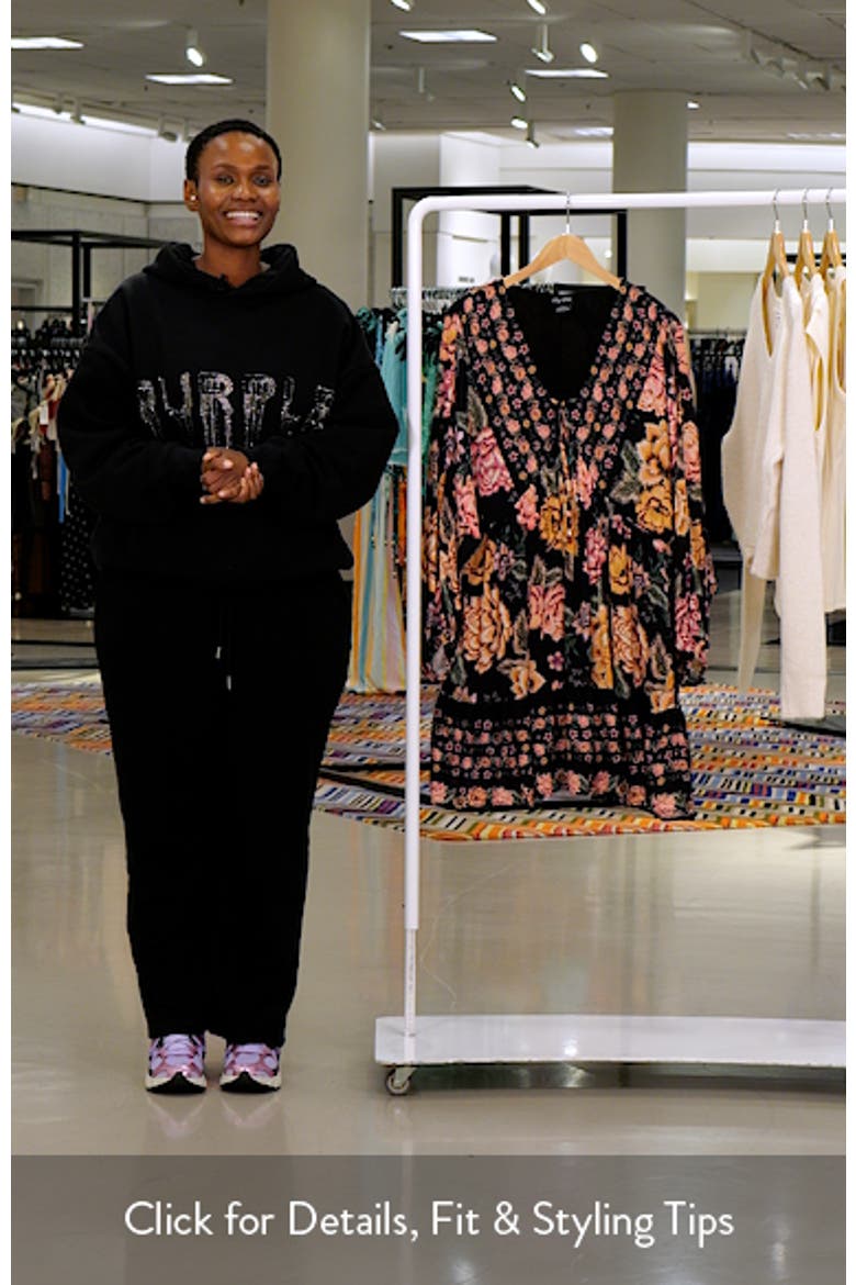 The Divine Border Print Long Sleeve Minidress video