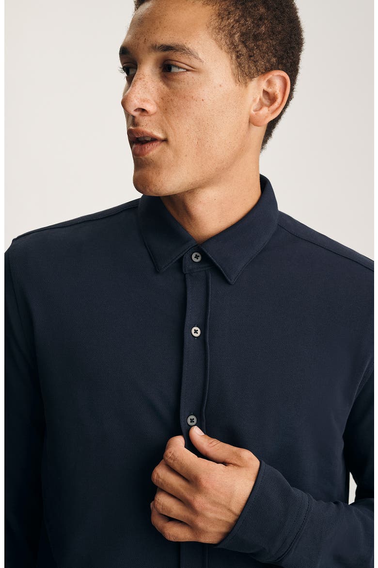 Cotton Button-Up Shirt, Alternate, color, BARITONE BLUE