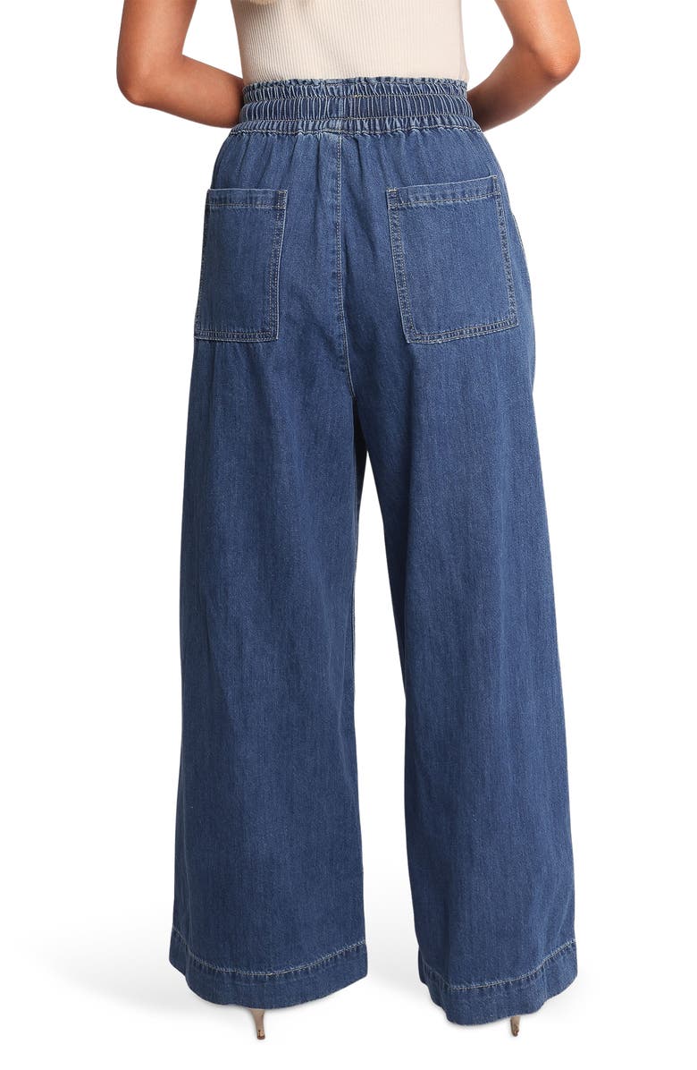 Petal & Pup Jenni Drawstring Wide Leg Denim Pants, Alternate, color, Denim