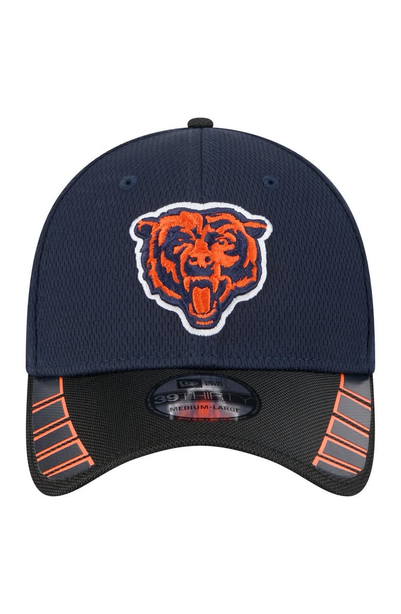 New Era Men's New Era Navy Chicago Bears Visor Hit 39THIRTY Flex Hat, Alternate, color, 